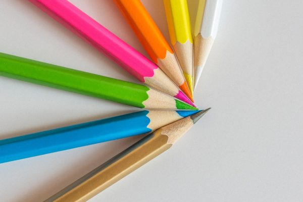 color, colour pencils, pens